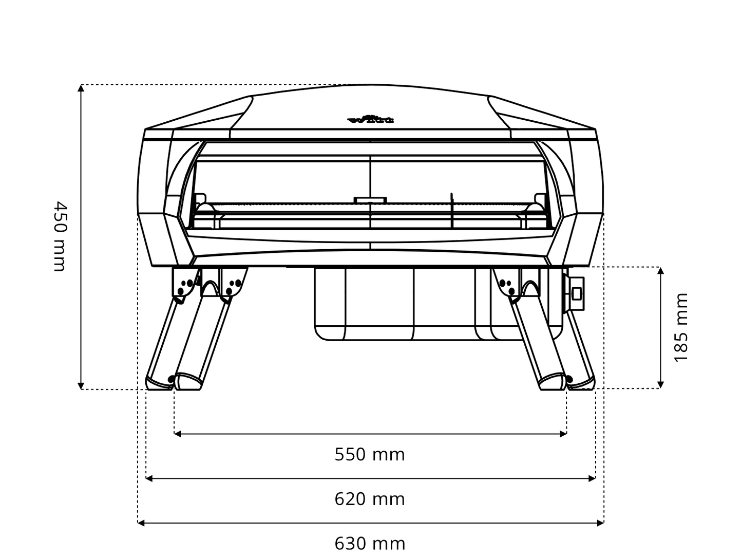 Witt|Etna Rotante, 2 Brenner, rotierend Graphite