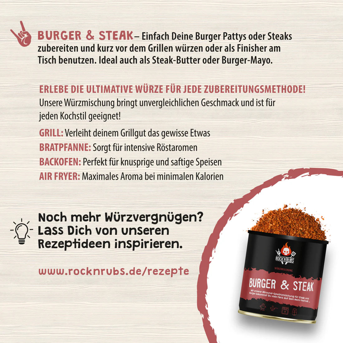 Rock´N´Rubs|Burger & Steak 150g