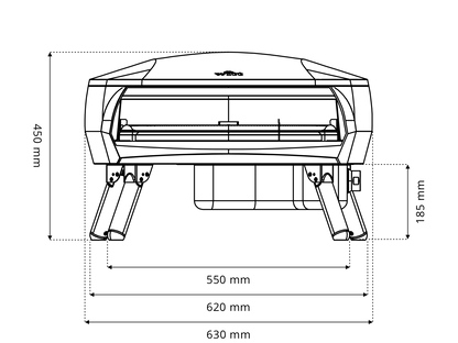 Witt|Etna Rotante, 2 Brenner, rotierend Graphite