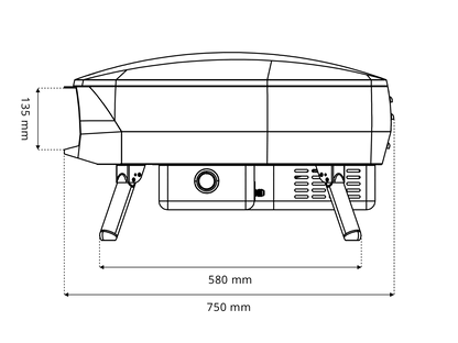 Witt|Etna Rotante, 2 Brenner, rotierend Graphite
