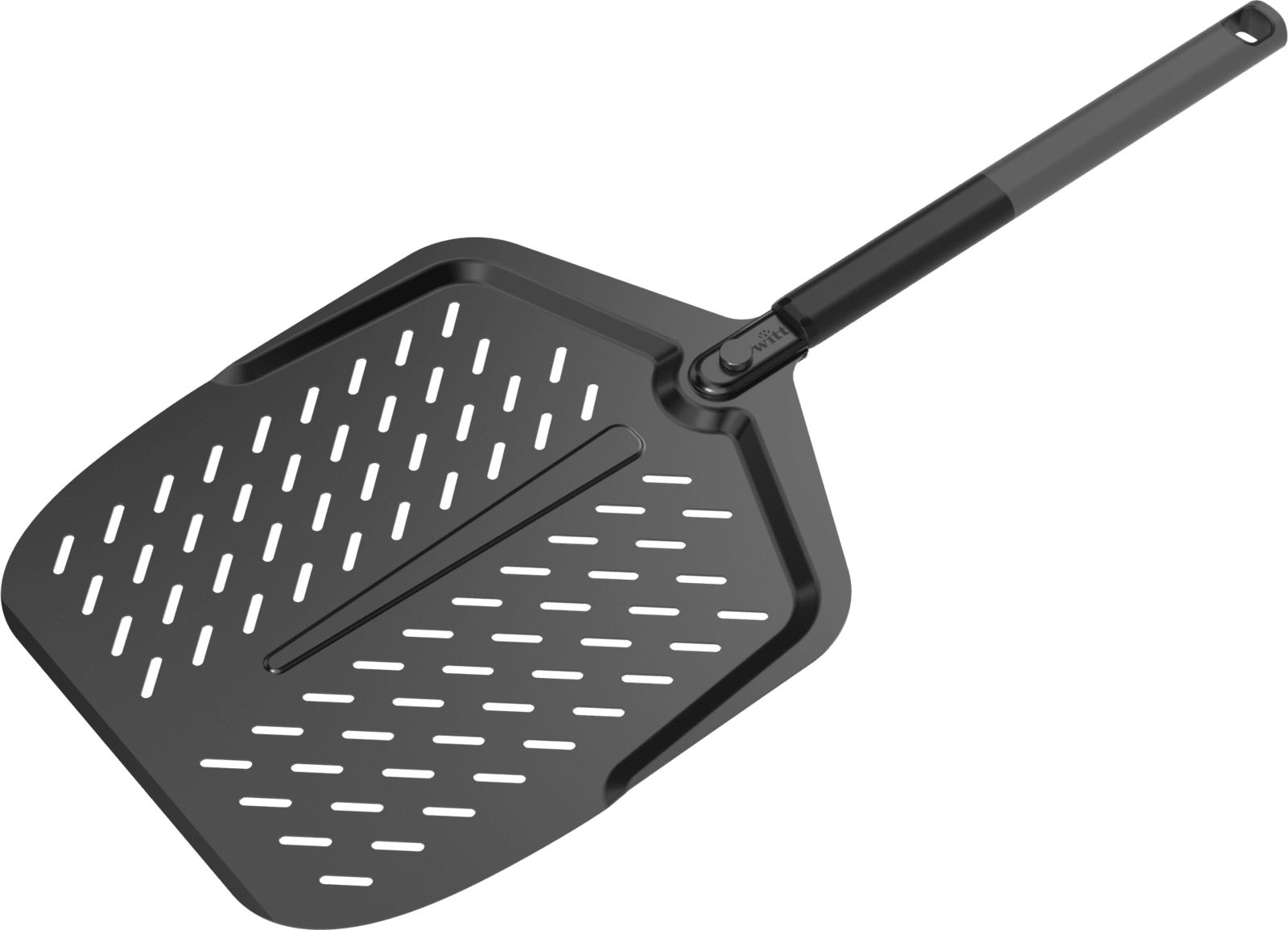 Witt Pizza-Schieber, Aluminium Black Edition 14 Zoll / 36cm, Softgriff, abnehmbar Witt