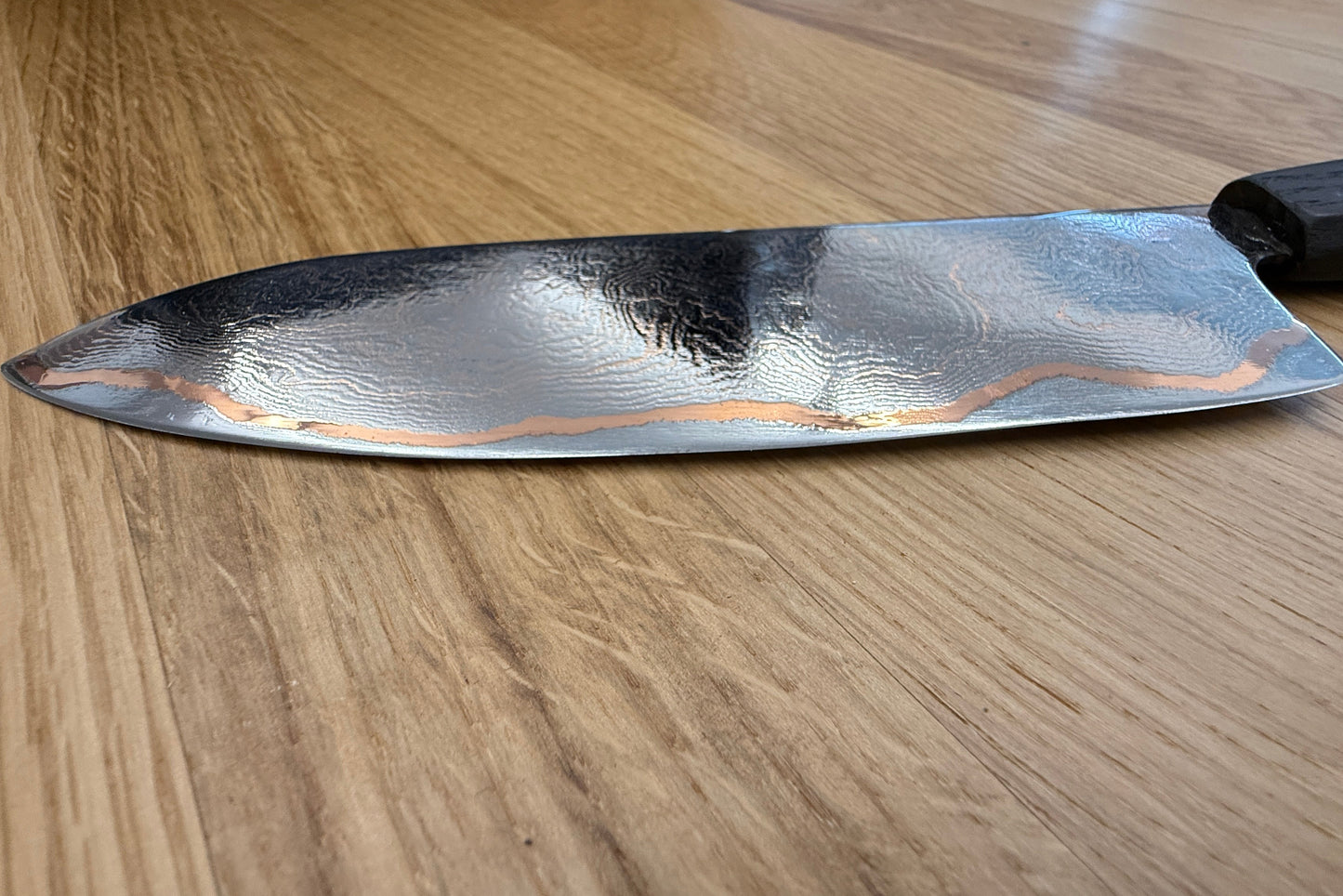 Santoku Kupfer-Damsat Messer Shiny