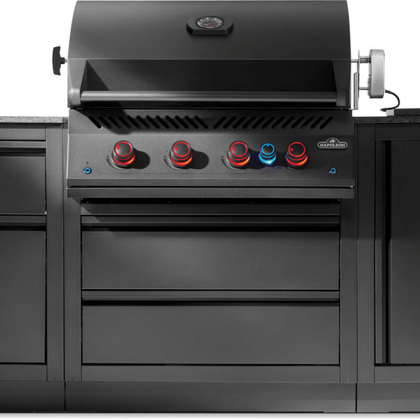 Napoleon OASIS™ 105 Outdoor-Küche, 32-Zoll-Einbaugrill der 700er-Serie, mattschwarz