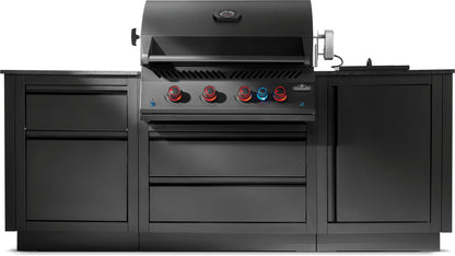 Napoleon OASIS™ 105 Outdoor-Küche, 32-Zoll-Einbaugrill der 700er-Serie, mattschwarz