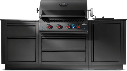 Napoleon OASIS™ 105 Outdoor-Küche, 32-Zoll-Einbaugrill der 700er-Serie, mattschwarz