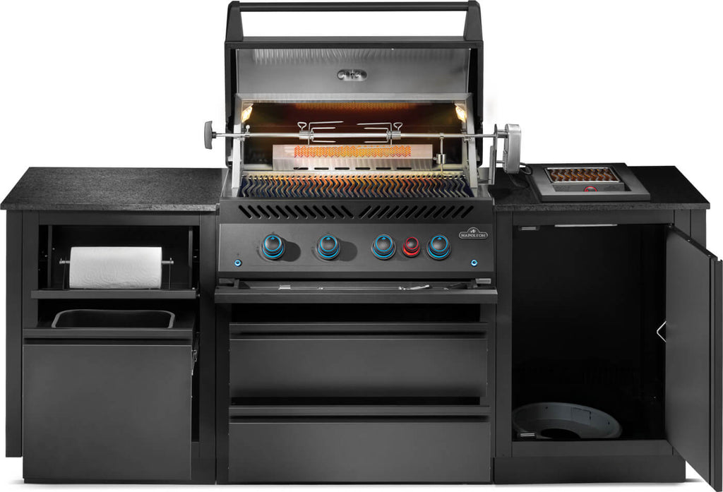 Napoleon OASIS™ 105 Outdoor-Küche, 32-Zoll-Einbaugrill der 700er-Serie, mattschwarz